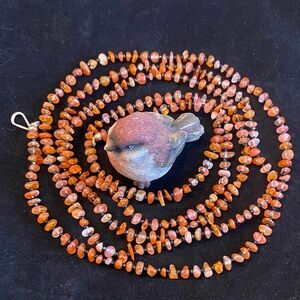 Jay King 60 Inch Cornelian Agate & Black Spinel Necklace- Sterling Silver(140-1)